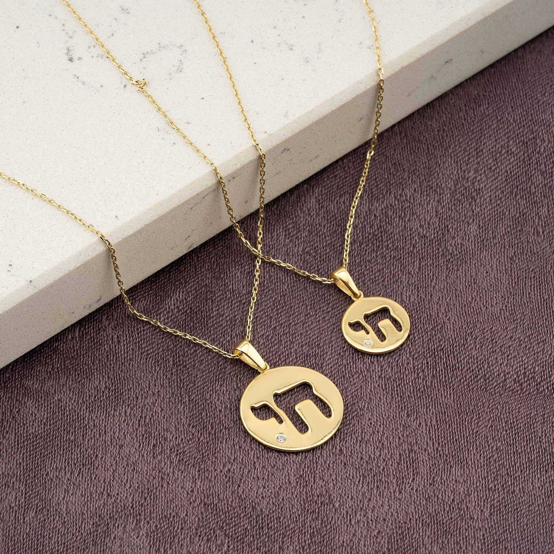 14K Gold Diamond Chai Circle Necklace – Chaiova