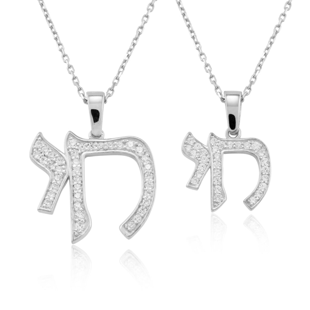 14K Gold Diamond Chai Necklace – Aura