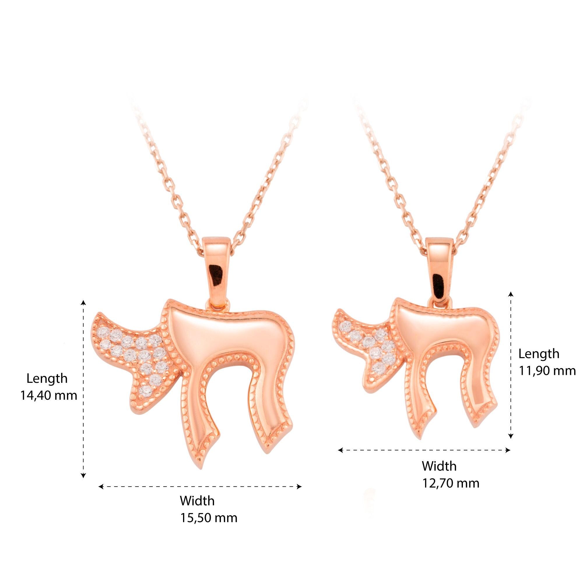 14K Gold Diamond Chai Necklace – Vida