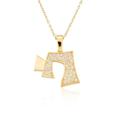 14K Gold Diamond Chai Necklace – Vivere