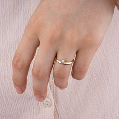 14K Gold Solitaire Diamond Ring – Aureva