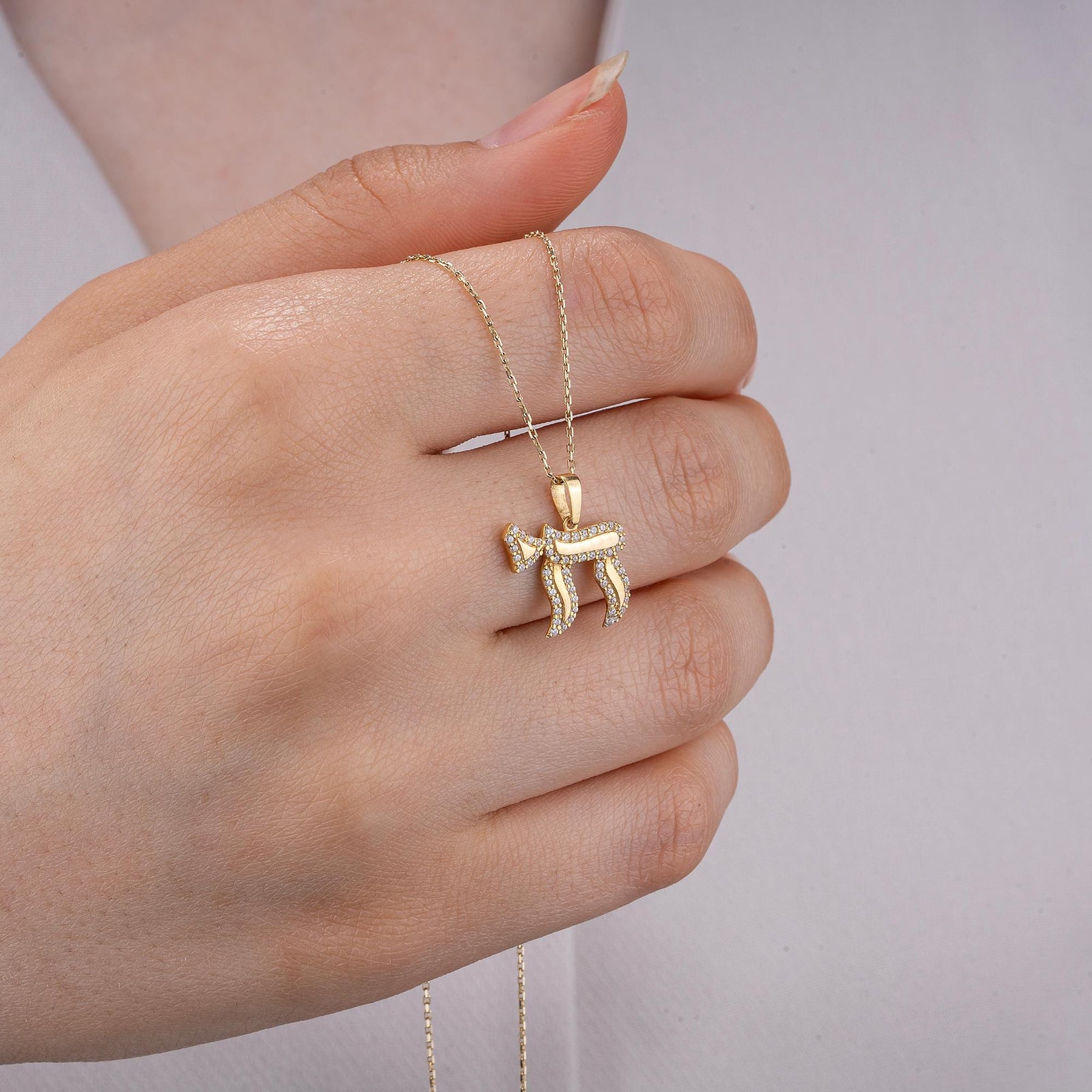 14K Gold Diamond Chai Pendant Necklace – Vitae