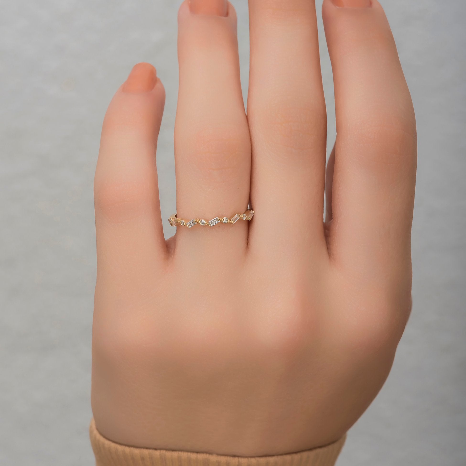 14K Gold Baguet Diamond Ring