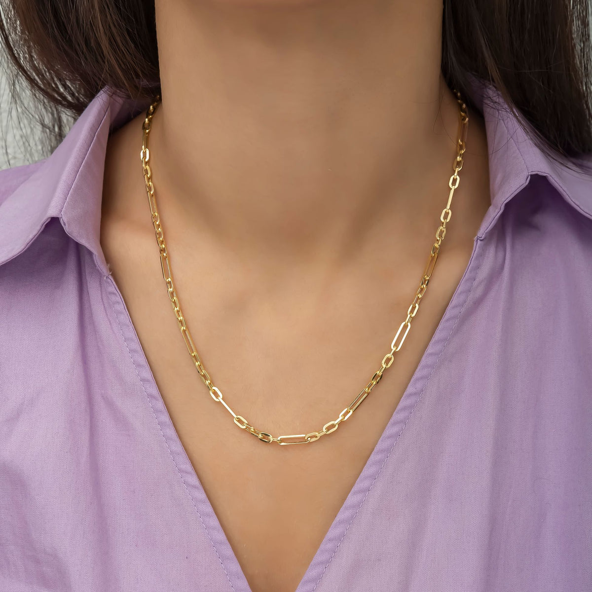 14K Gold Figaro Chain Necklace