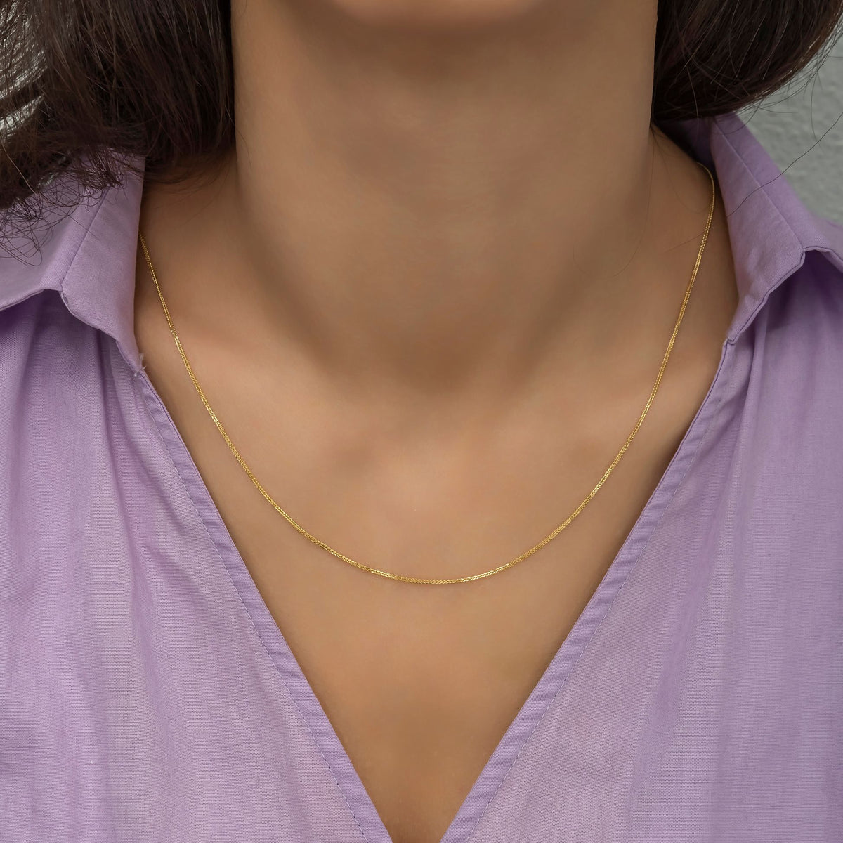 14K Gold Vine Chain Necklace