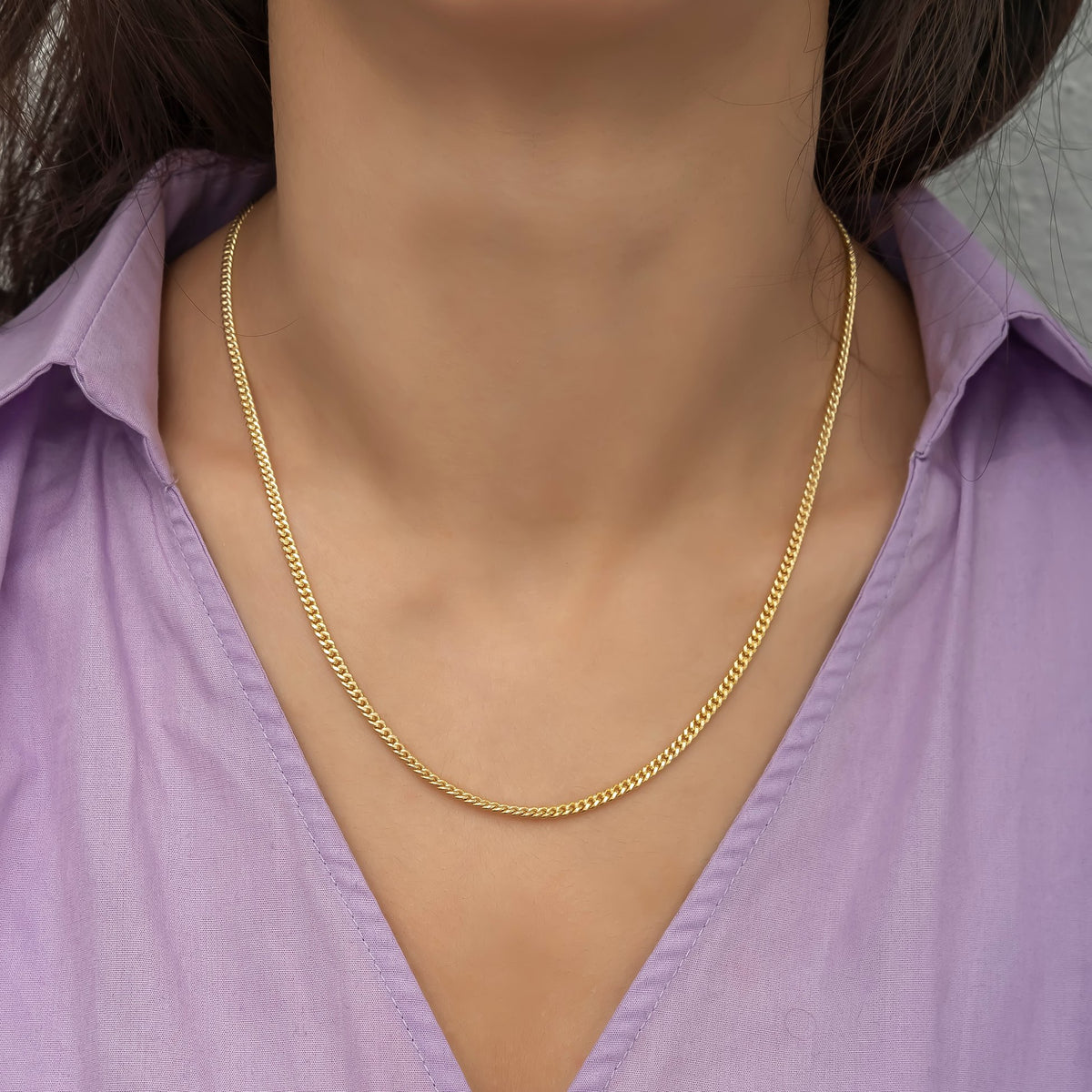 14K Gold Gourmet Chain Necklace