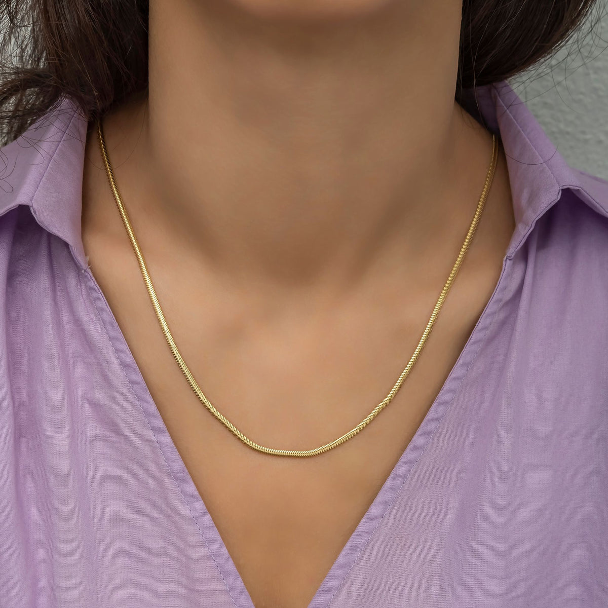 14K Gold Snake Chain Necklace