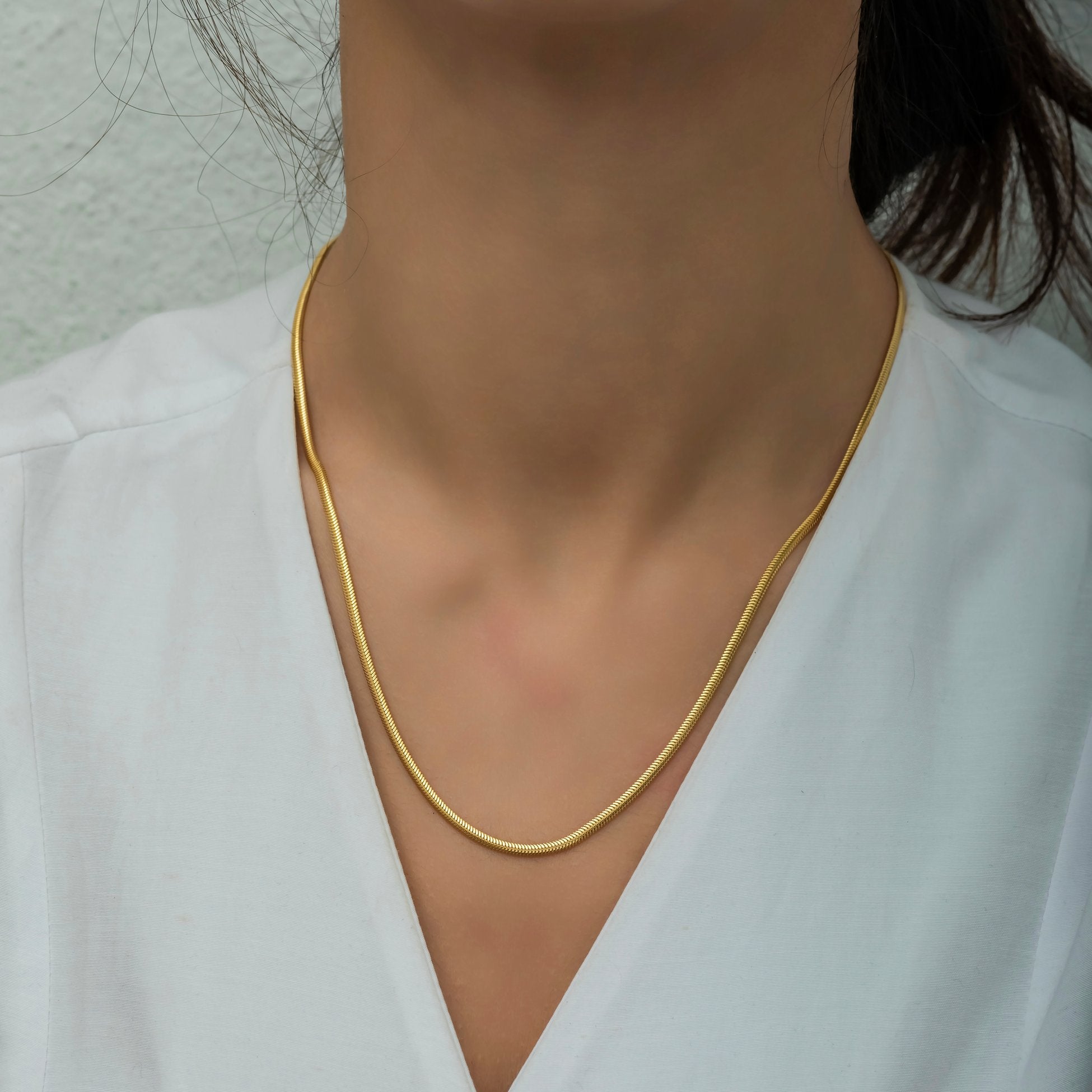 14K Gold Snake Chain Necklace