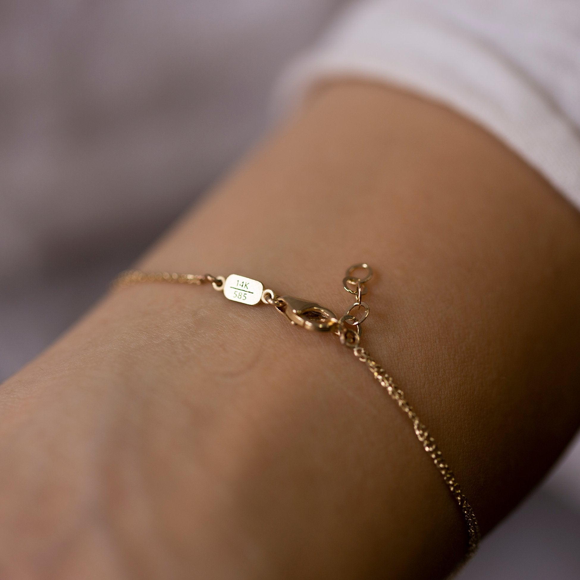 14K Gold Diamond Heart, Butterfly, Star Bracelet