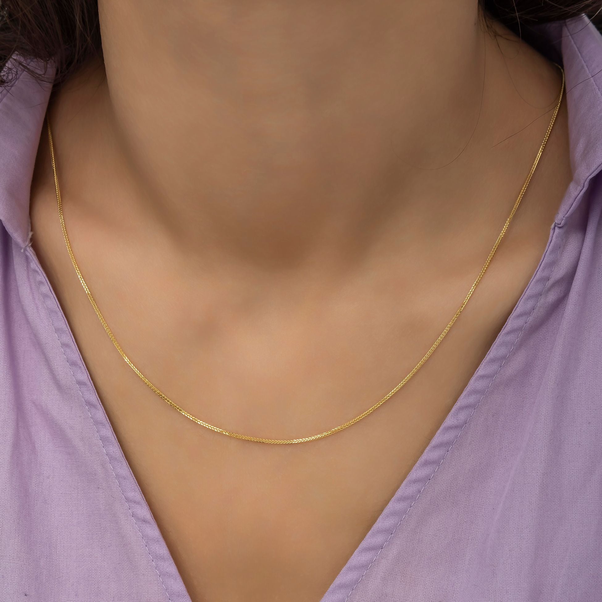 14K Gold Vine Chain Necklace