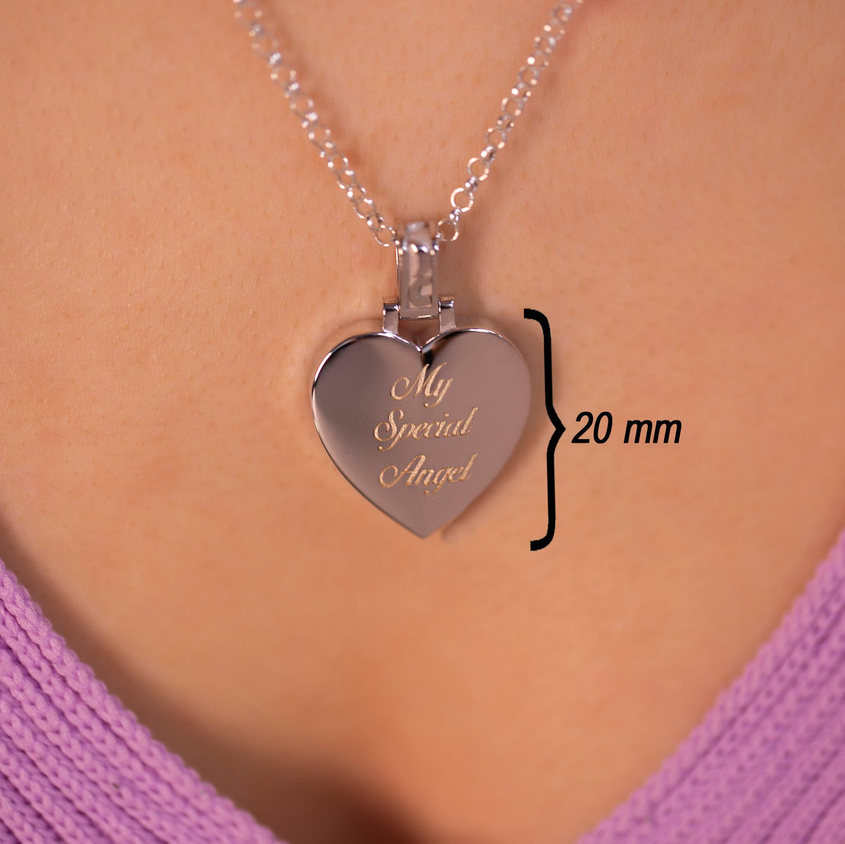 14K Solid Gold Heart Personalized Pendant For Ashes