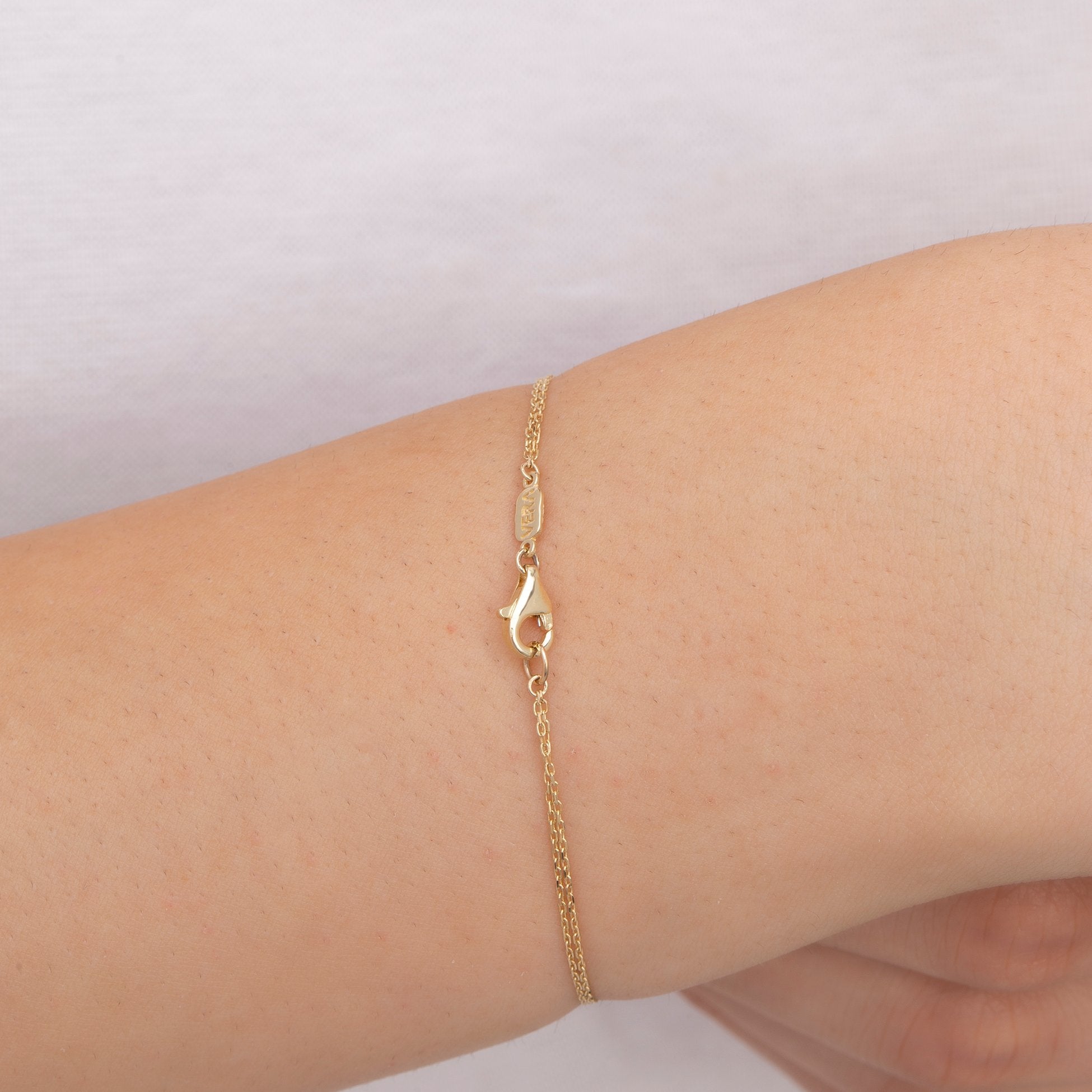 14K Gold Diamond Butterfly Bracelet