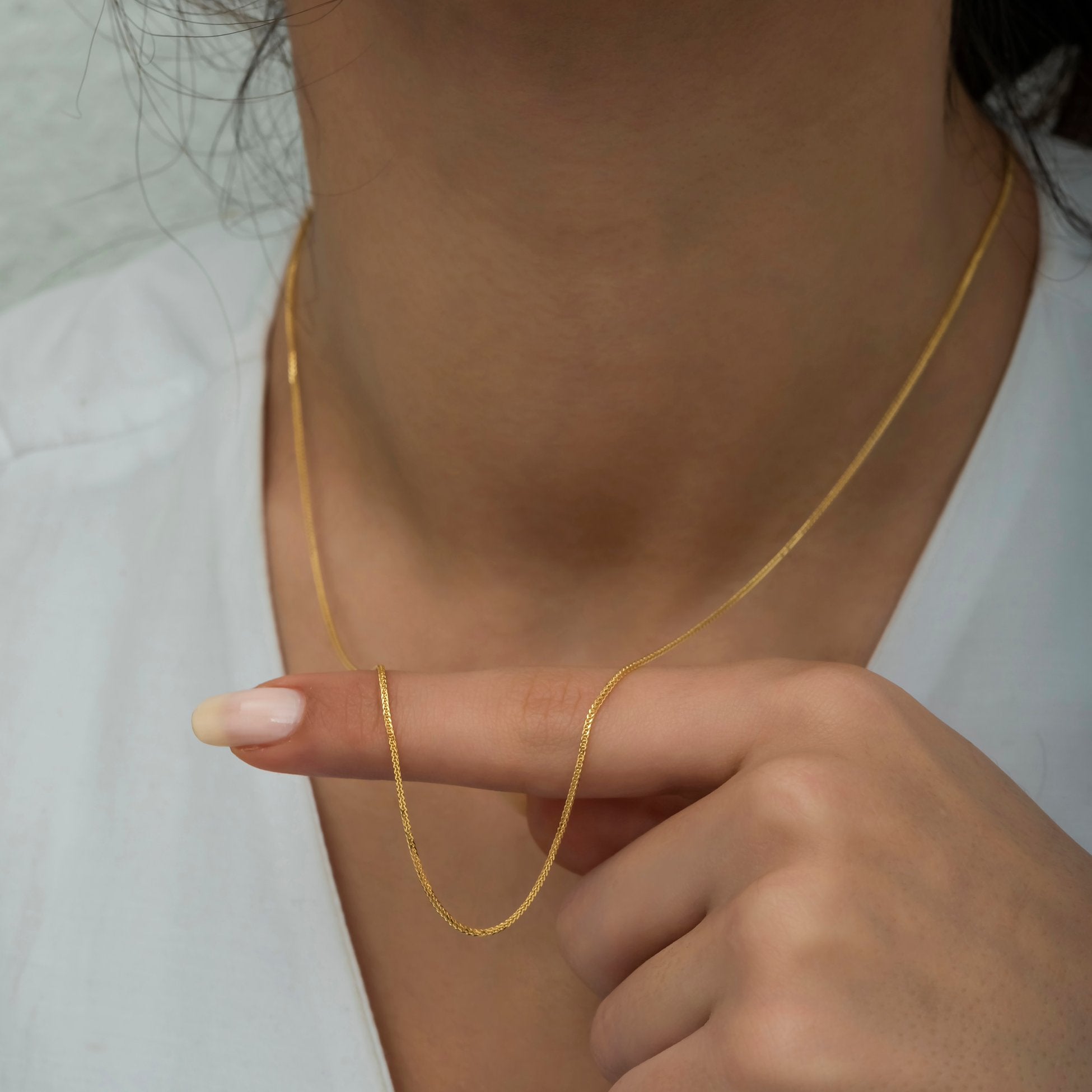 14K Gold Vine Chain Necklace