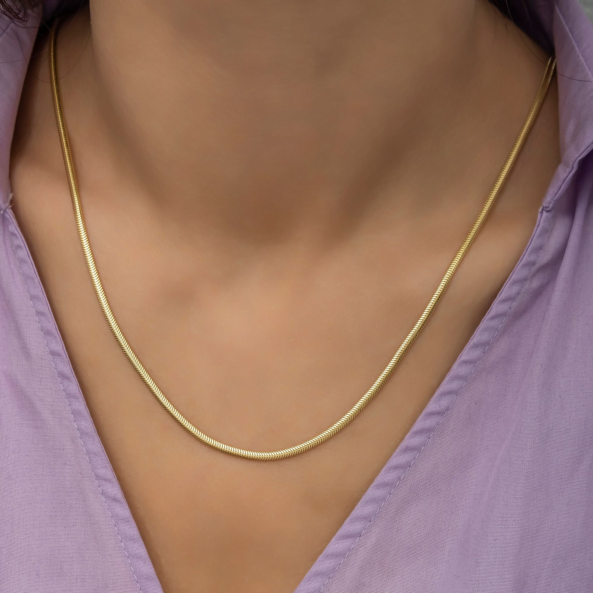 14K Gold Snake Chain Necklace