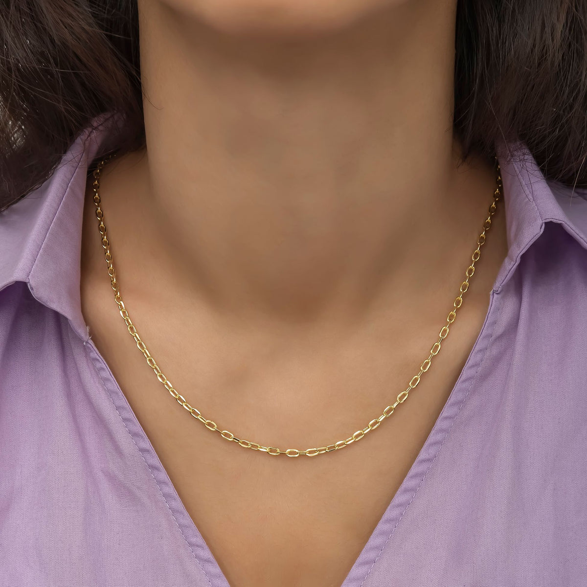 14K Gold Forzatina Link Chain Necklace