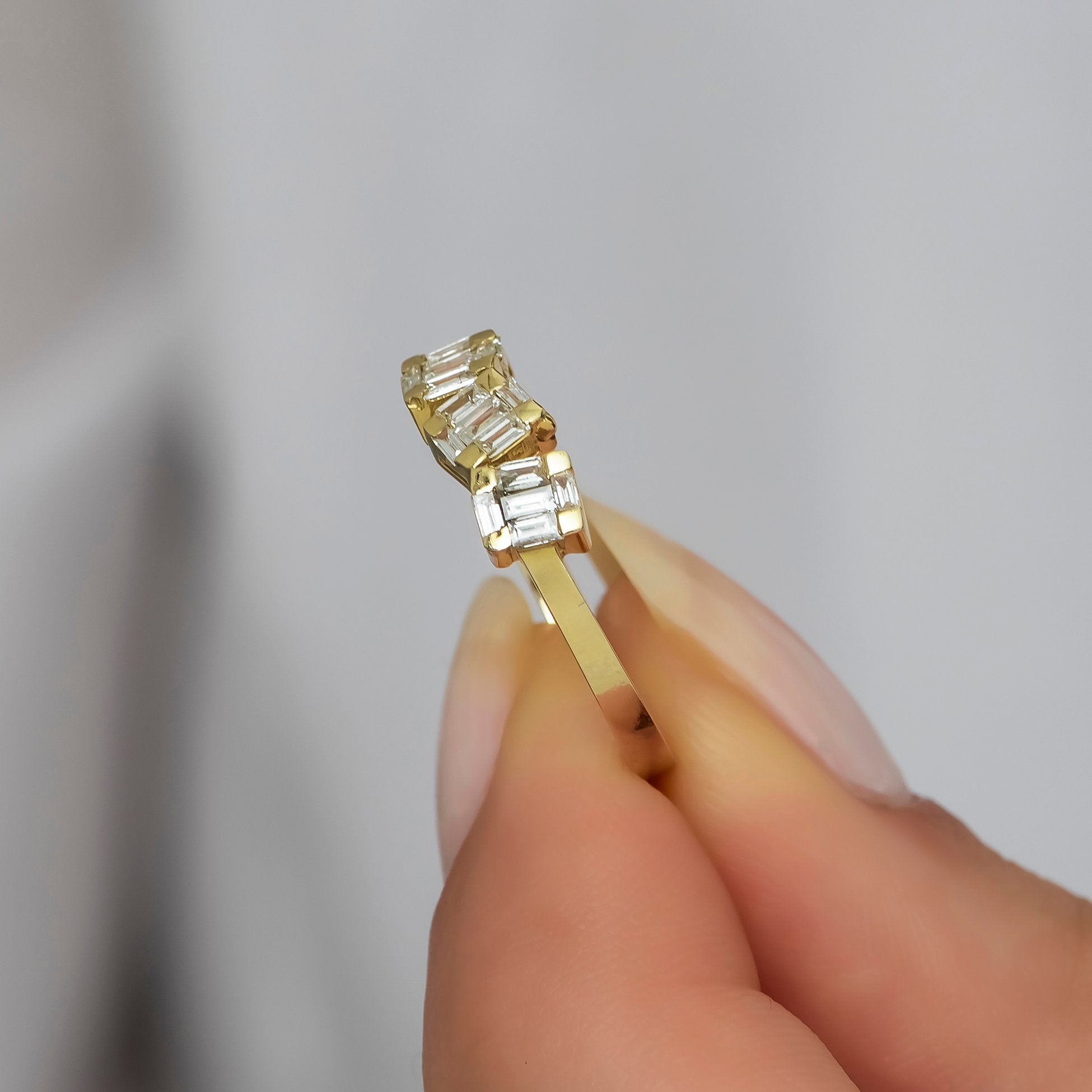 14K Gold Baguet Diamond Ring