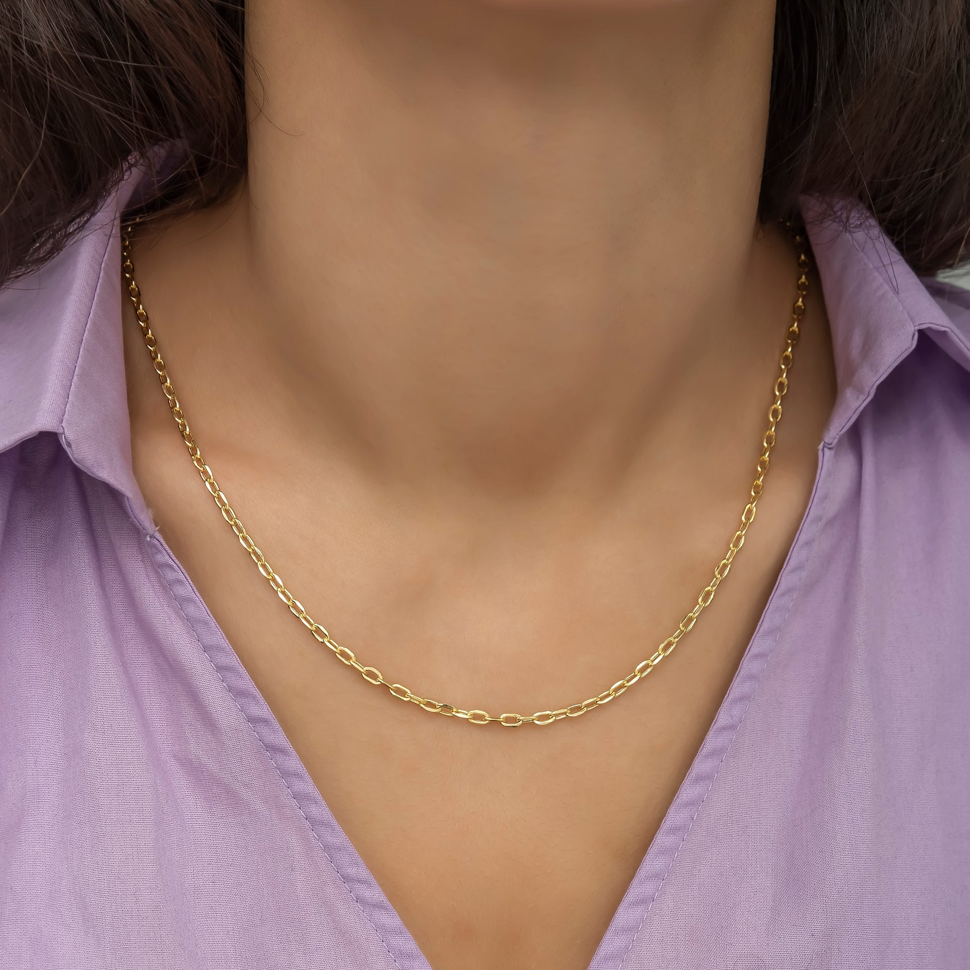 14K Gold Forzatina Link Chain Necklace