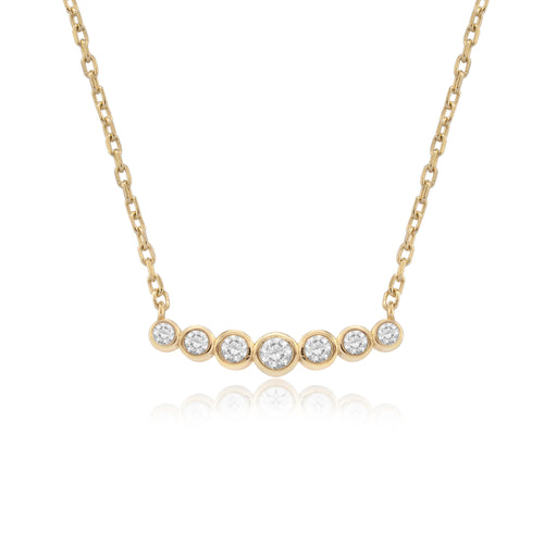 14K Gold Diamond Bar Necklace – Dainty & Minimalist Gift