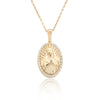 14K Gold Virgin Mary Necklace – Religious Gift for Women