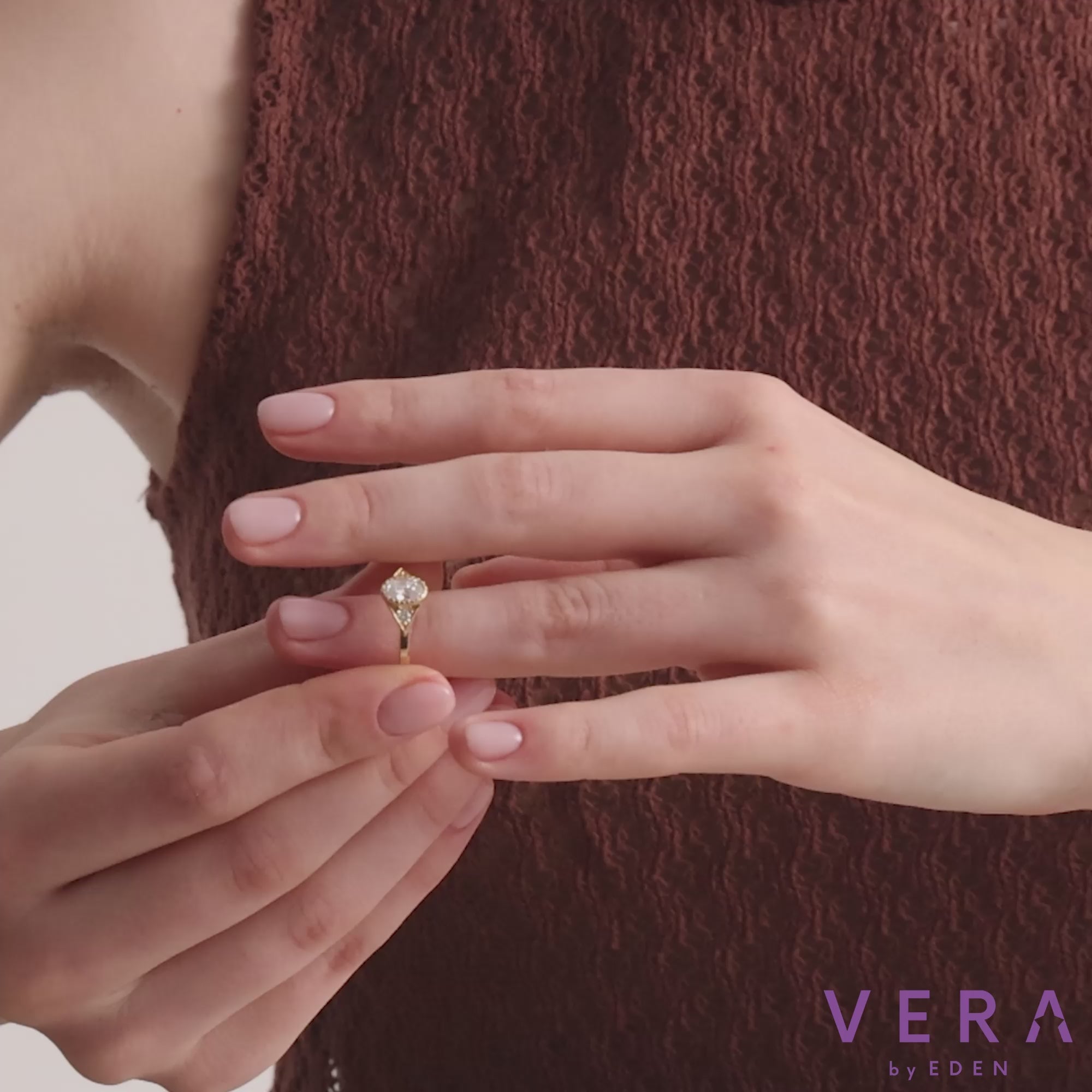 Oval Cut Lab Grown Diamond Engagement Ring – Nerai