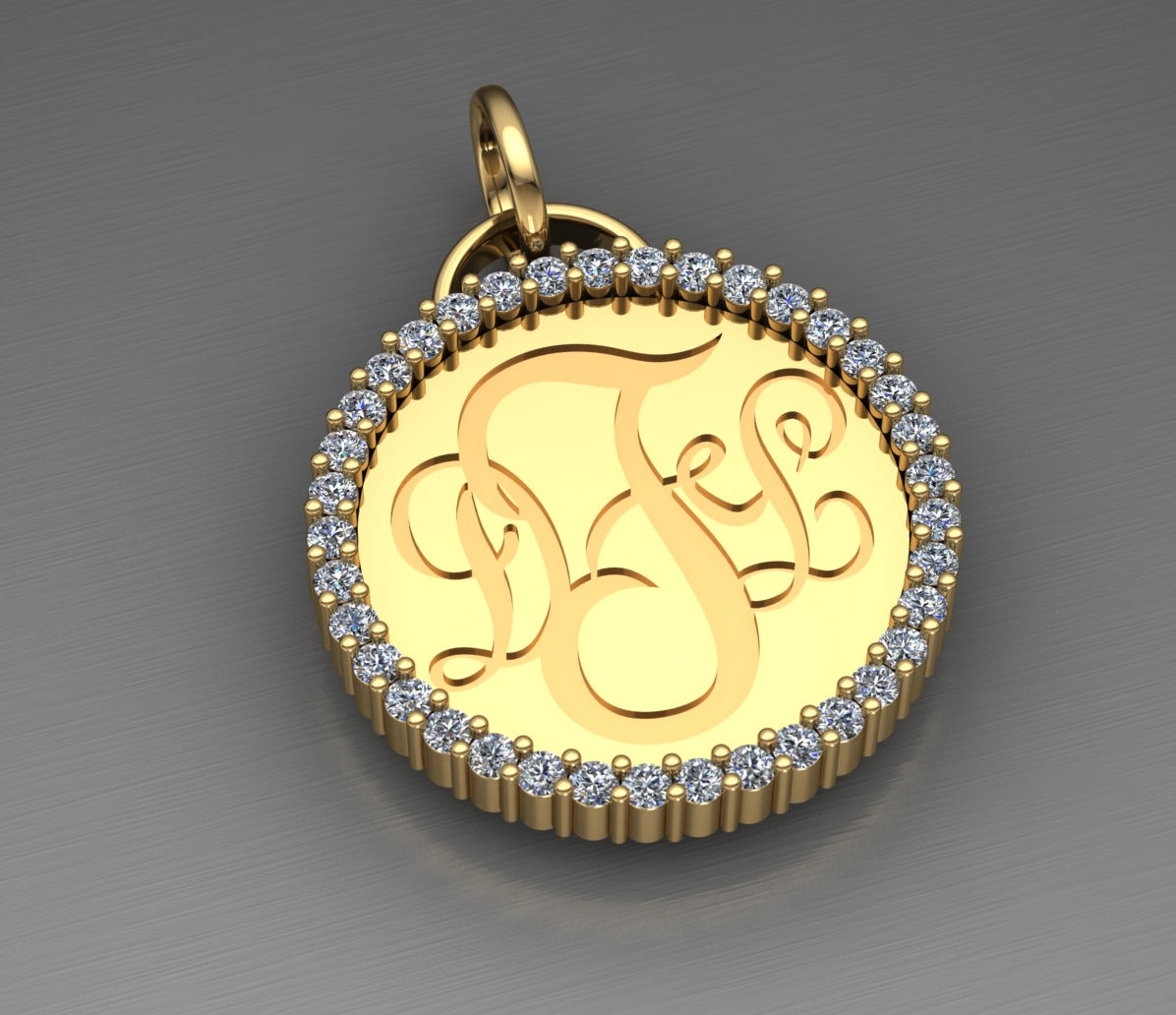 Custom Order for Courtney - Monogram Pendant